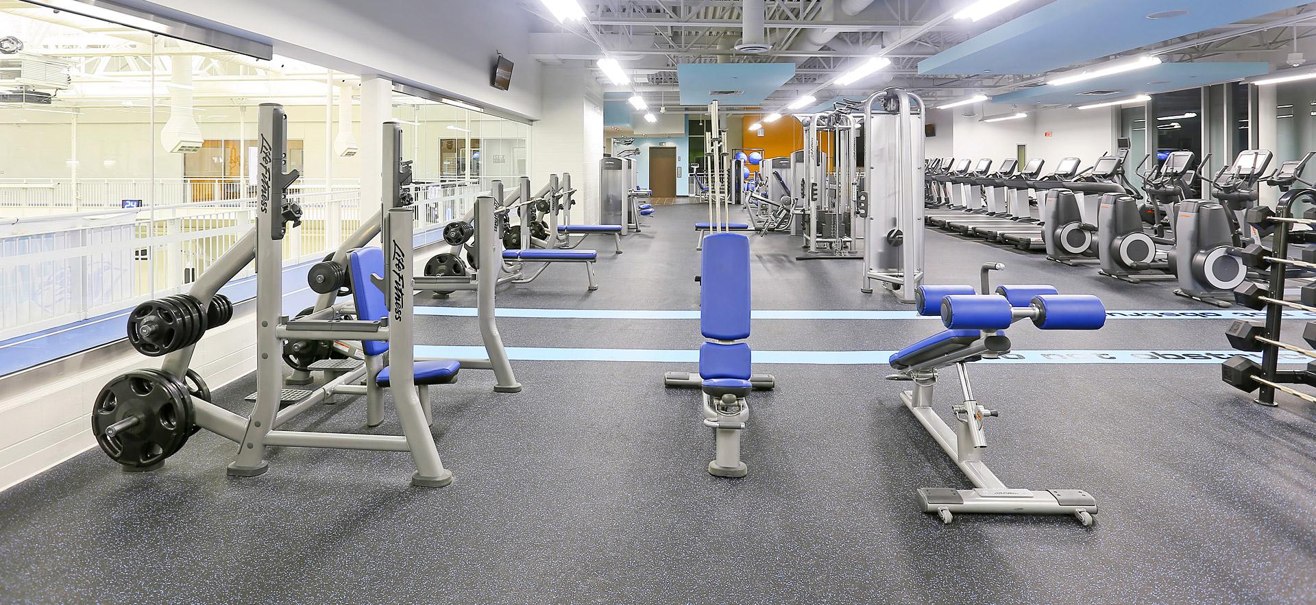 Interior view of the ϲͼȫ Fitness area.